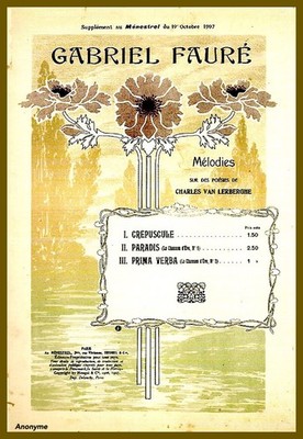   Gabriel Fauré Mélodies Poster - RARE Reprint 24x36