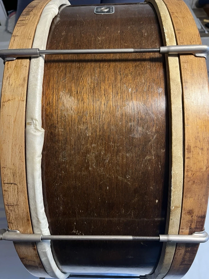 Raro De Colección Años 20 Ludwig 8x24 Modelo Universal Bajo Cabezas de Becerro y Cabra Foto 4 de 4