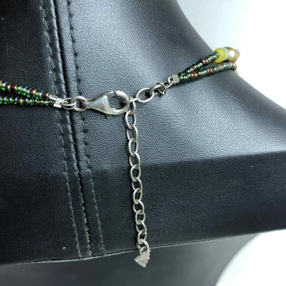 6615 Silpada N1683 Sterling Green Pearl Adventurine Jade Multi-Strand Necklace - Image 3 of 3