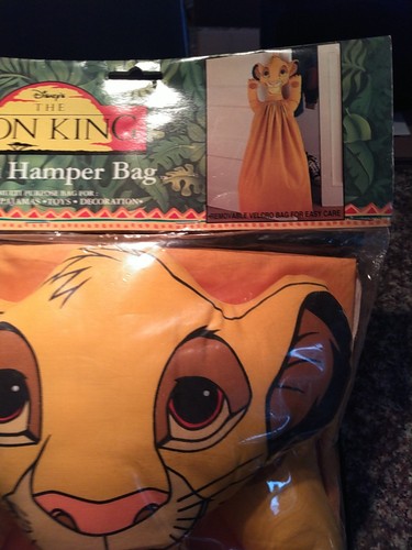 1990s Vintage THE LION KING Simba Baby Diaper Storage Laundry Bag Unopened NOS - Picture 3 of 10