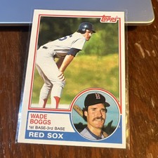 Wade Boggs 1983 TOPPS Baseball Card #498 Rookie RC Boston Red Sox NM-MT HOF