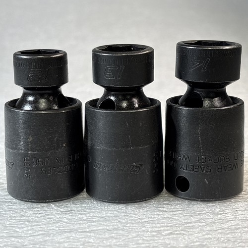 Snap-On 3/8" Drive 12, 13 & 14mm 6pt Low Profile Impact Swivel Socket Set RIPFM - Picture 1 of 7