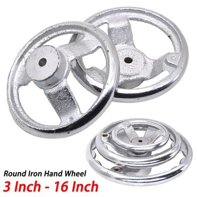 3'' - 16'' Round Iron Hand Wheel Chrome Plated Handwheel for Milling Machine Lathe