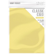 Craft Perfect Weave Textured Classic Card 8.5"X11" 10/Pkg-Buttermilk Yellow