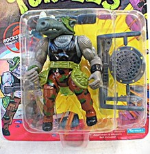 Vintage TMNT Action Figure - 1988 Rocksteady - 10 Back - Mint