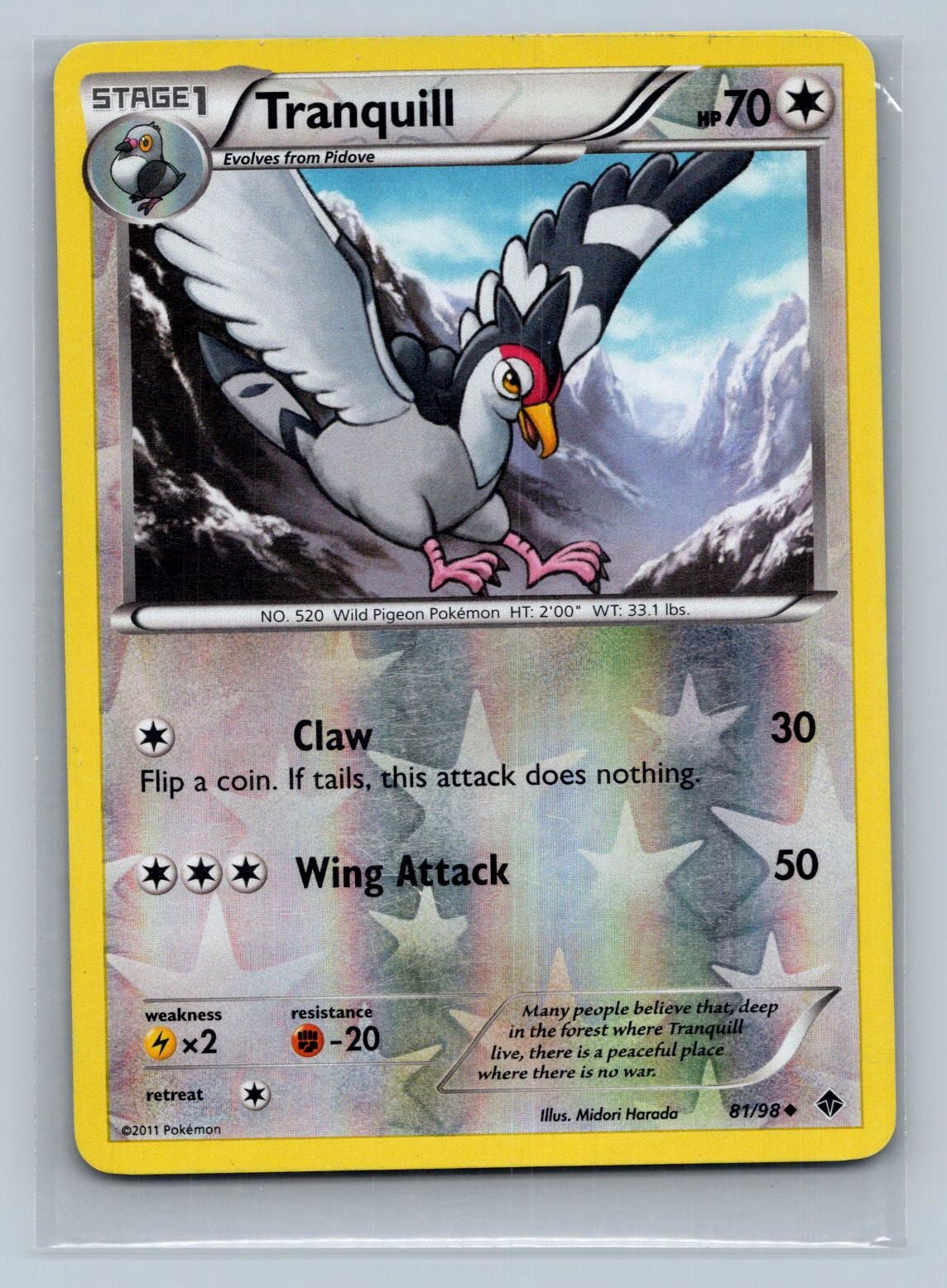 Pokemon TCG Emerging Powers #81/98 Tranquill Reverse Holo