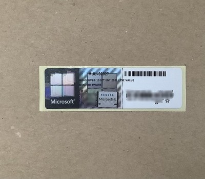 Windows 10 IOT Enterprise MUI 2021 LTSC OEM COA Sticker Aufkleber Neu