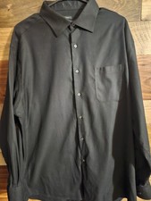 Pronto Uomo Men's Long Sleeve Dress Shirt, Non Iron Button Down, Size 18 34/35