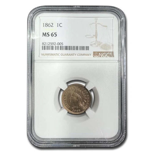 1862 Indian Head Cent MS-65 NGC