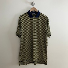 Polo Golf Ralph Lauren Shirt Men  s XL Blue Striped Performance Polo Stretch