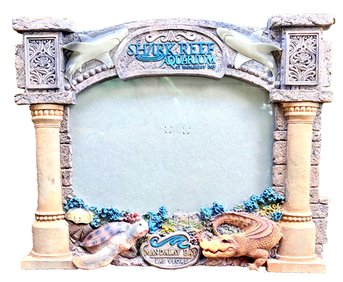 Unique Shark Reef Aquarium Mandalay Bay Casino Las Vegas Resin 3D Picture Frame - Picture 2 of 9