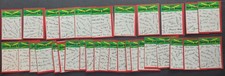 1974 Topps Baseball Team Checklist Lot (33 Cards) Unmarked VG / EX - EX