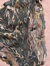 Bordelle Onda Brief Black Bronze size XS NWT