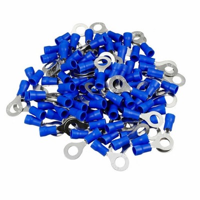 100Pcs RV2-6 Insulated Terminals Ring Electrical Wire Crimp Connectors  #wd