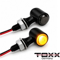 Mini Bullet LED Motorrad Heck Blinker Leuchten Schwarz GetöNt E-Zulassung Hinten