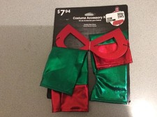 Halloween Costume Accessory Kit Mask and Gloves Red and Green Superhero