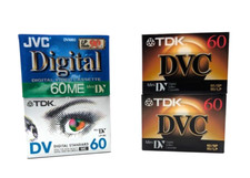 JVC, TDK Mini DV Digital Video Cassette Mode 90 Minutes Lot of 4