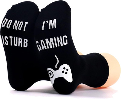 Lustige Socken,Gaming Socken,Bitte nicht stören,Mit Spruch I'M GAMING DO NOT DIS