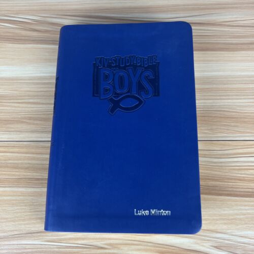 Blaue Leder KJV Studienbibel für Jungen King James Version aus Bäckerbüchern