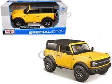 2021 FORD BRONCO BADLANDS YELLOW 1/24 DIECAST MODEL CAR BY MAISTO 31530