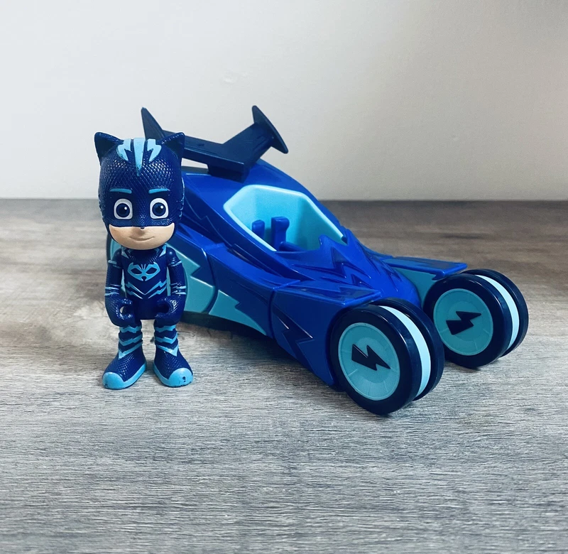 just-play boneco de ação conjunto de veículos pj masks catboy cat-car 