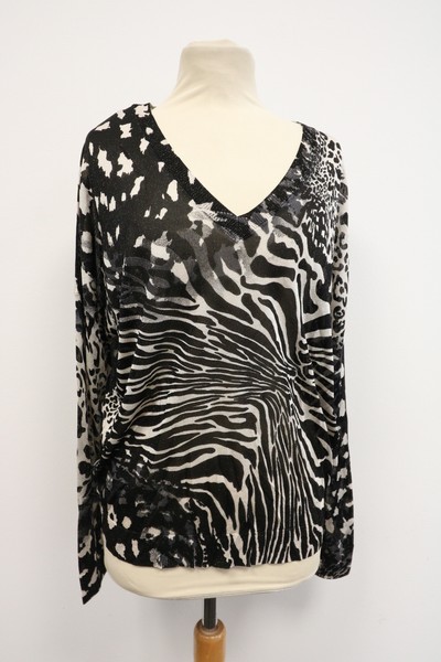 Liu Jo Damen Bluse Shirt Oberteil Schwarz Gr.Xl Neu-image