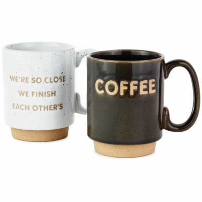 HALLMARK COUPLES STACKING COFFEE MUGS, SET OF 2, 16 oz each | eBay