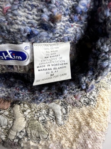 80s 1980s Vintage Chunky Womens Sweater Pullover sz M Medium Retro Mariea Kim - Picture 6 of 23