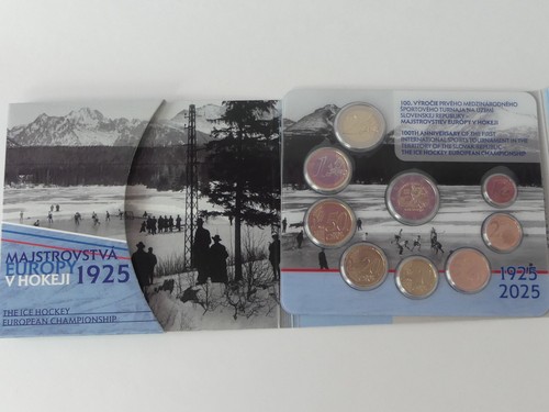SLOWAKEI 2025 KMS COIN SET ST BU - EISHOCKEY - 5,88€ mit 2 EURO GEDENKMÜNZE - Picture 8 of 9