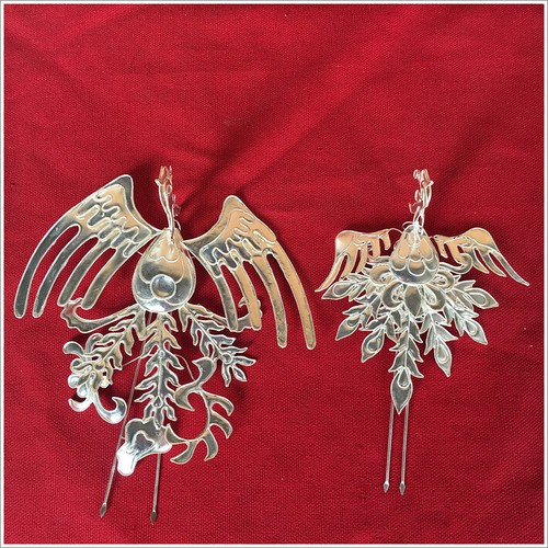 Hair Accessories handmade filigree miao silver phenix hairpin headgear 1piece - Foto 8 di 8