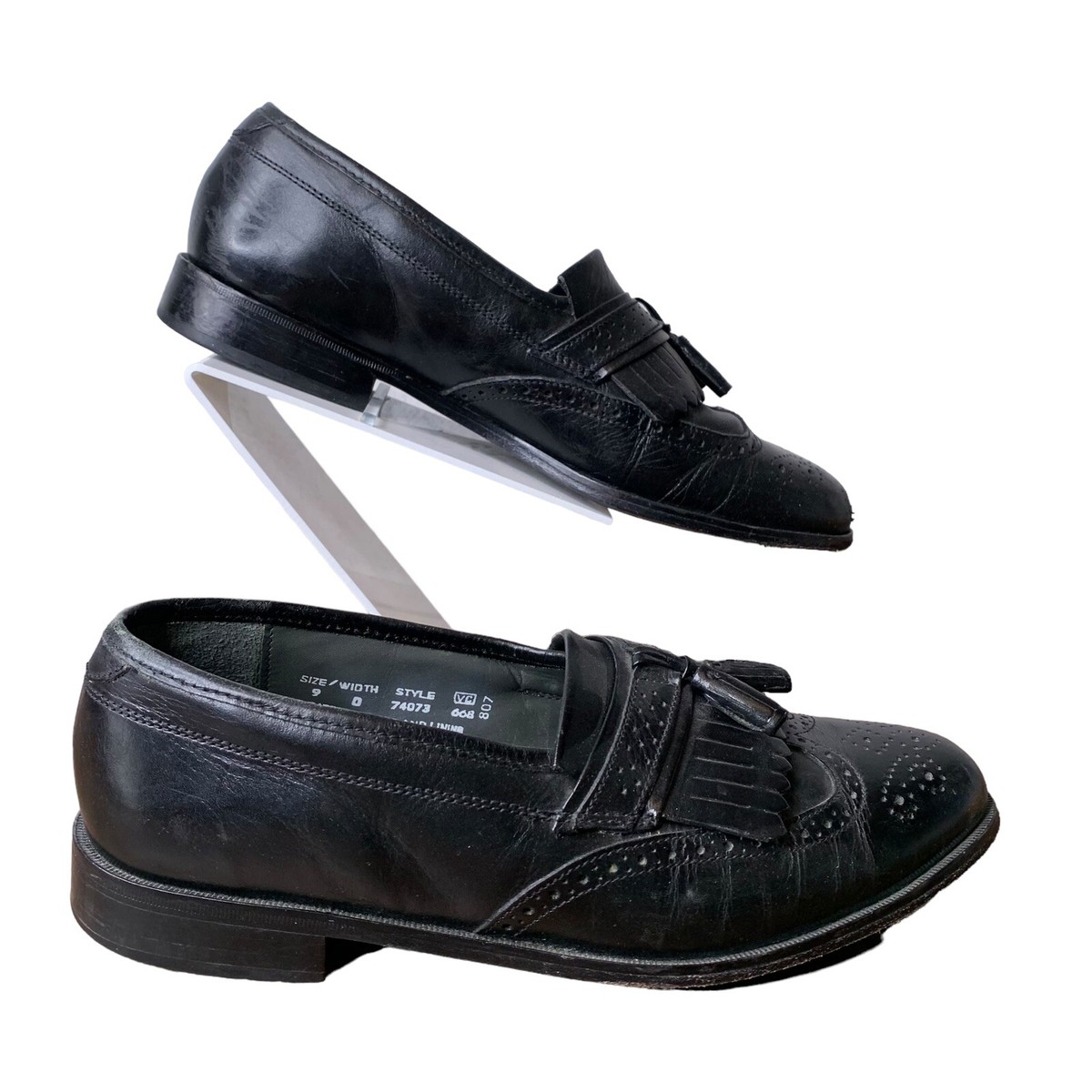 Oakton Black Leather Loafers Men\'s Size 10.5 Mens 10.5 D Oakton Classics Black Leather Lace Up Oxford  main image 2