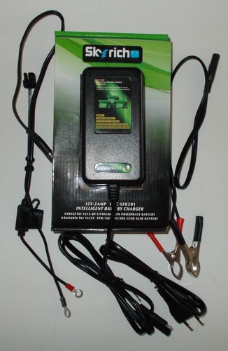 SKYRICH CARICA BATTERIA per KAWASAKI Ninja 1200 ZX 12R - Ninja 250 R - Ninja 300 - Photo 1/1