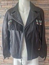 Womens Harley Davidson Black Leather Biker Jacket, With Art. Xl (ladies).vvgc