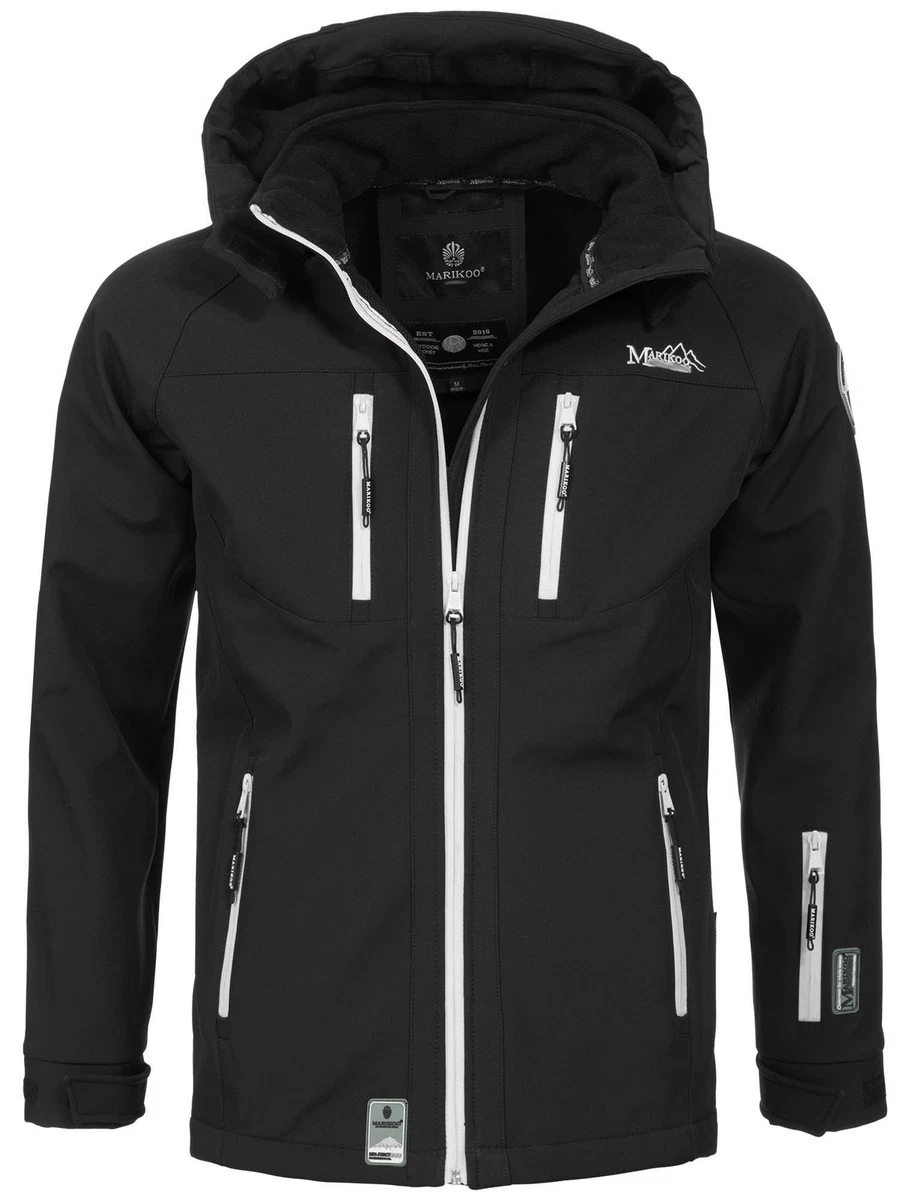 Marikoo Herren Softshell Jacke Winterjacke wasserabweisend Outdoor 
