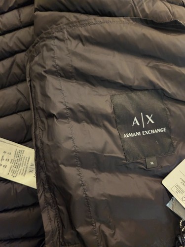 Armani Exchange Blue Vest Down Waistcoat XL Full Zip New with tags - Picture 3 of 6
