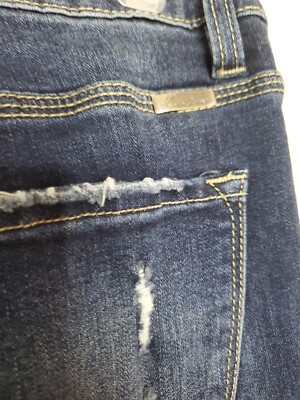 Kancan Distressed Button Fly Skinny Jeans Size 7/27 | eBay