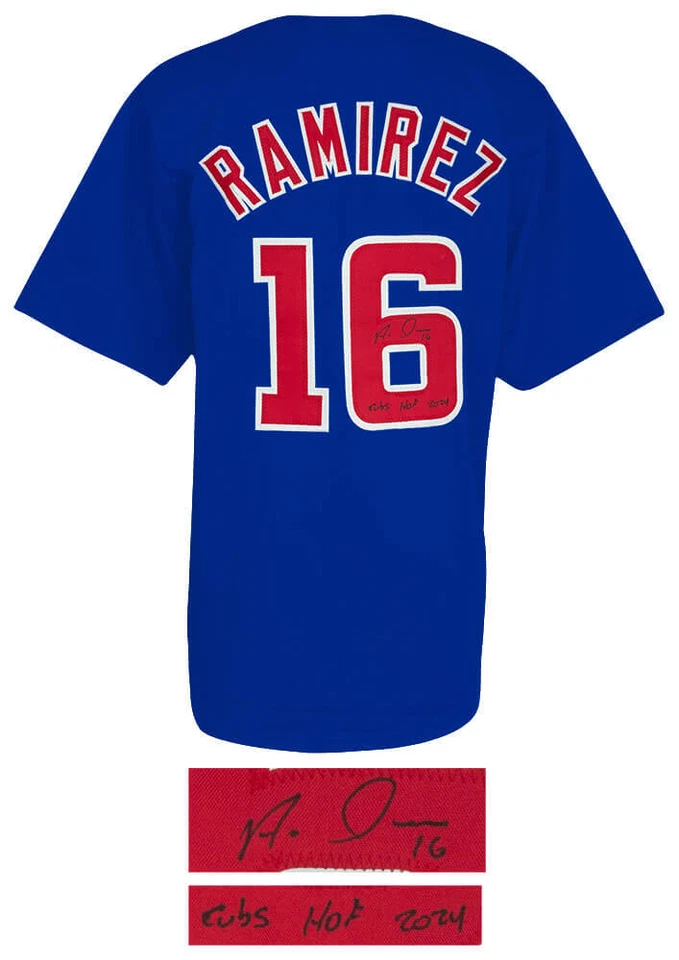 Aramis Ramirez Signed Blue Custom Baseball Jersey w/Cubs HOF 2024 (SCHWARTZ COA) - Image 2 of 3