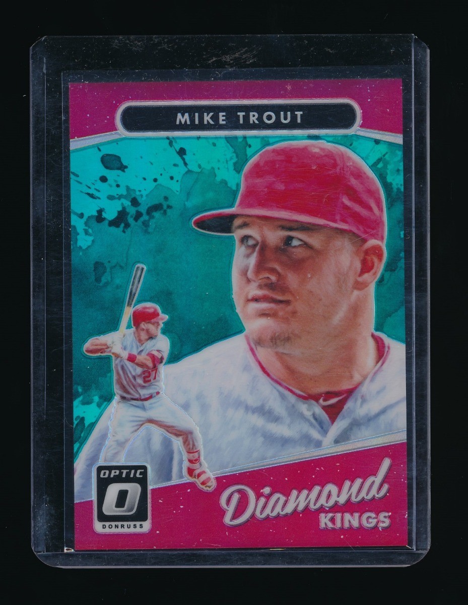MIKE TROUT 2017 DONRUSS OPTIC AQUA #13 DK 286/299 *LOS ANGELES ANGELS*