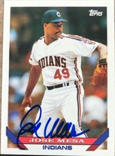 Jose Mesa Autographed 1993 Topps #696