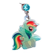 My Little Pony Official Rainbow Dash Dangle Earring Single 2013 Hasbro NWOT