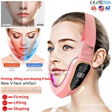 Face Lifting LED Photon Therapy Facial Massager Double Chin Removal V Line Belt