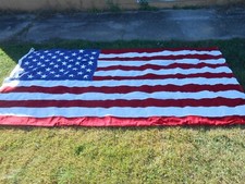 American Flag - 9 feet / 5 feet - 50 Star - EXCELLENT CONDITION - Brass Rings