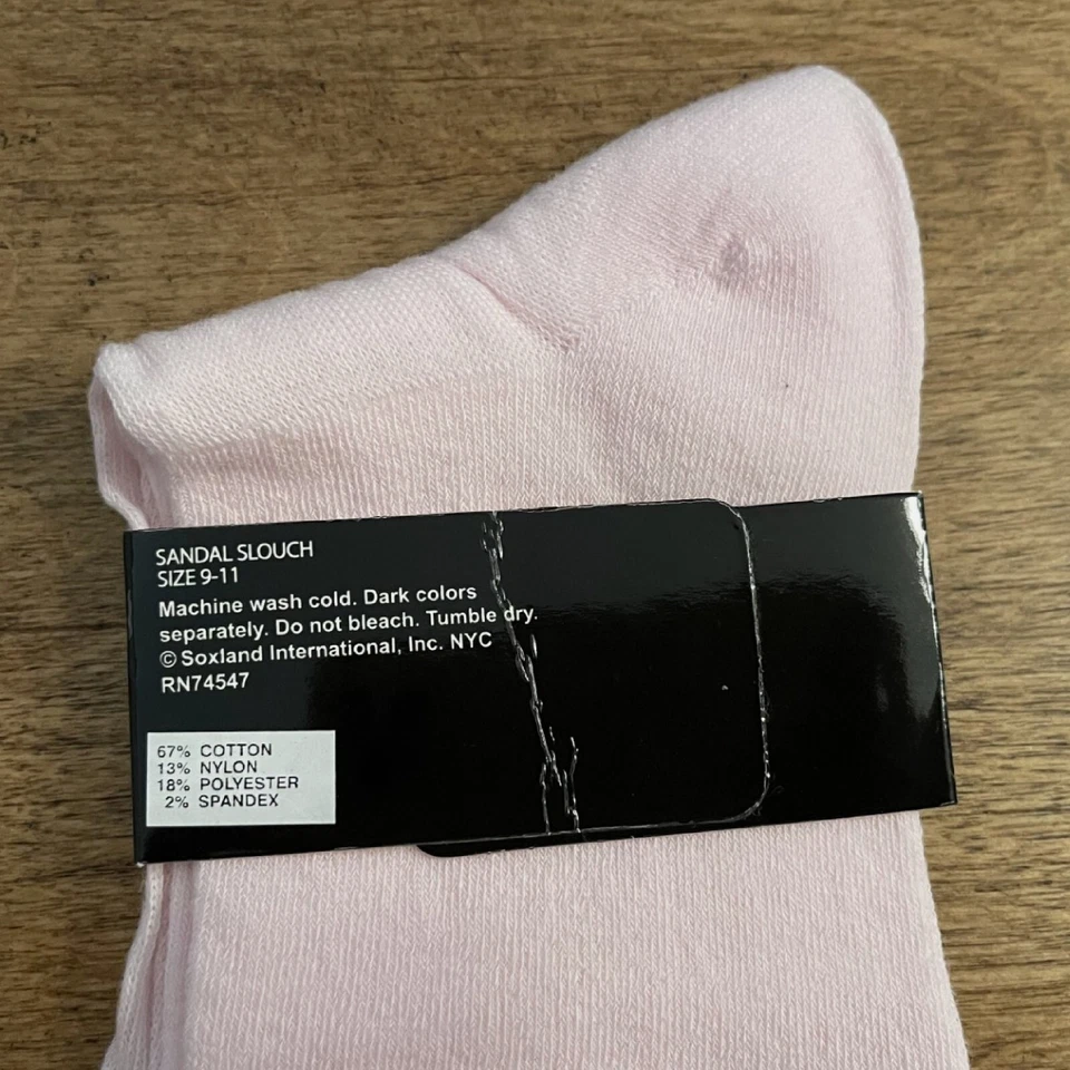 Calcetines holgados sandalia rosa Davco para mujer talla 9-11 algodón spandex Foto 4 de 4