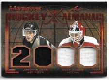 2019-20 Leaf Ultimate Hockey JAGR / OLAF KOLZIG 12/20 4X Jersey Almanac 2000