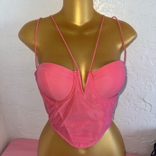 Fashion nova pink corset top size extra small new with tag
