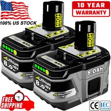2PACK For RYOBI P108 18V 8.0Ah High Capacity Battery Lithium-Ion One Plus P109