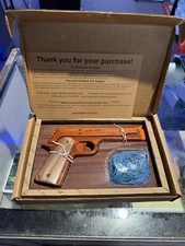 Elastic Precision Model 1911 Rubber Band Gun Exotic Padauk Hardwood