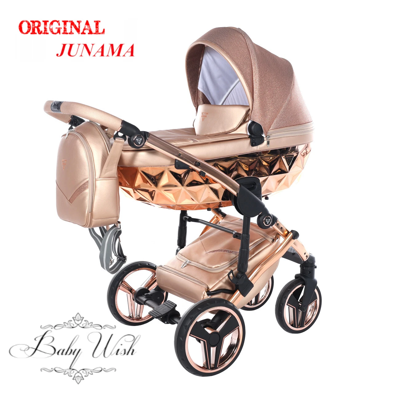 JUNAMA DOLCE V2 BABY STROLLER EXCLUSIVE PRAM 2in1 CARRYCOT + PUSHCHAIR