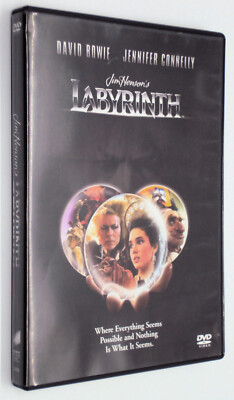 LABYRINTH DVD 1996 Teen Girl JENNIFER CONNELLY vs. Goblin King DAVID BOWIE PG WS