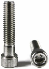 3/8-16 X 2" Chrome allen head socket bolts with knurls Qty 2 made in the USA